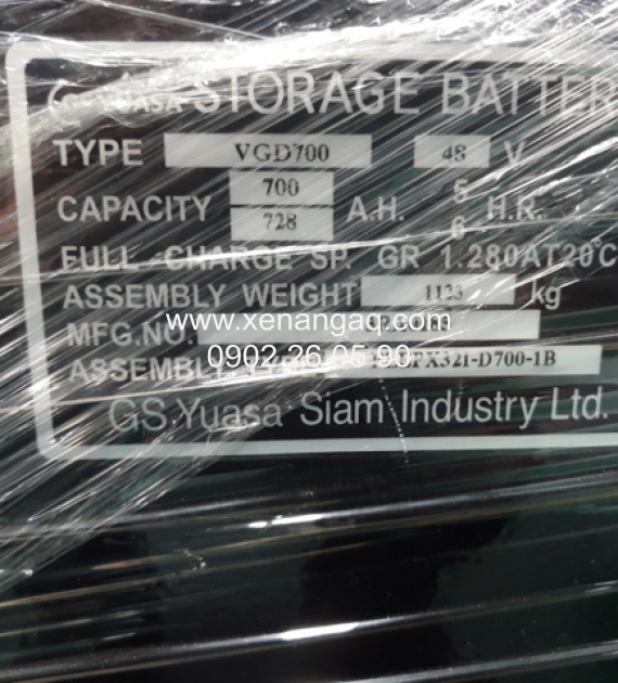 ẮC QUY GS YUASA 48V-700AH VGD700